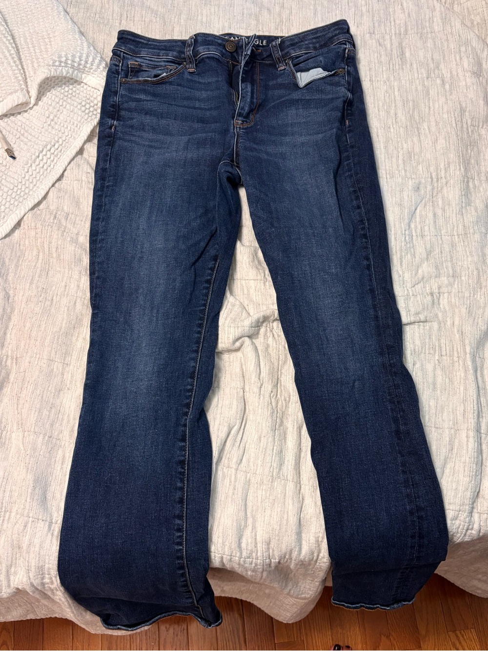 AE high rise skinny kick jeans